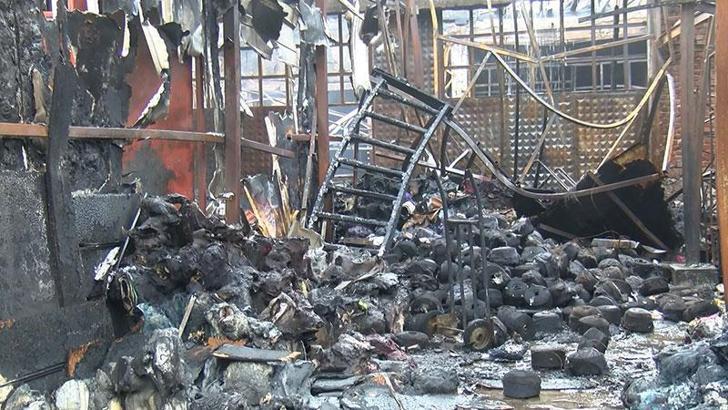 Tuzla'da yanan iplik fabrikasındaki hasar gün aÄŸarınca ortaya çıktı