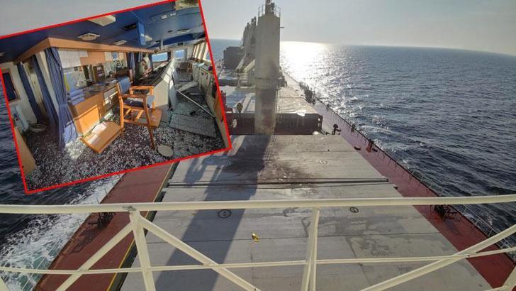 Odessa açıklarında Türk sahipli gemiye bomba isabet etti