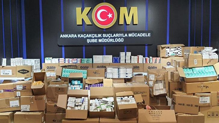 Ankara'da 925 bin adet tıbbi ilaç ele geçirildi