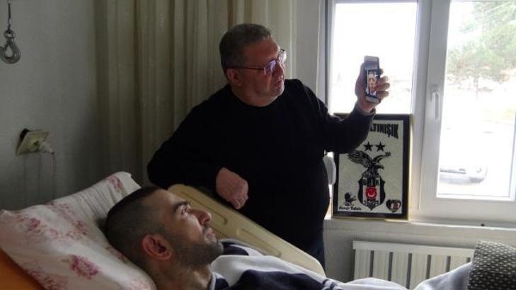 Başkan Çebi, 13 yıldır yatağa mahkum Beşiktaş taraftarı Zafer'in hayalini gerçekleştirdi