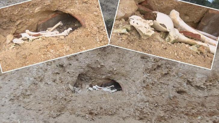 Yol çalışması ortaya çıkardı; Şile'de kiremit mezarlar bulundu