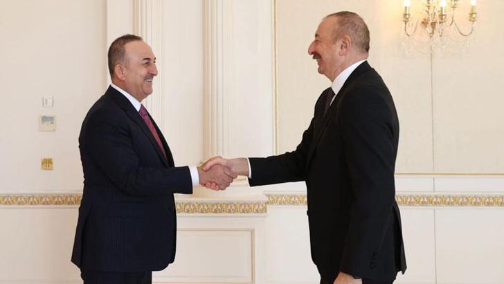 Çavuşoğlu, Azerbaycan Cumhurbaşkanı Aliyev ile görüştü