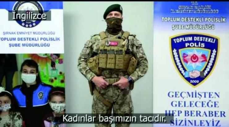 Şırnak polisinden 7 dilde 8 Mart mesajı