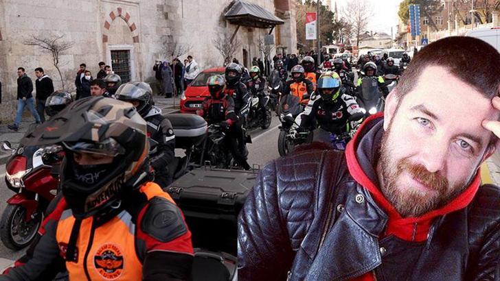 Şaka yaptığı arkadaşının yumruklarıyla ölen Nevrekop'u, motosiklet tutkunları uğurladı