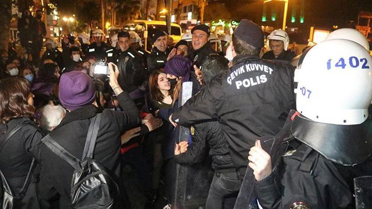 'Feminist Gece Yürüyüşü'nde polis merkezine götürülen 30 kadın serbest