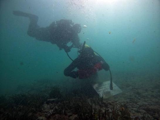 Çanakkale Boğazı'nda, Nusret Mayın Gemisi için anı dalışı