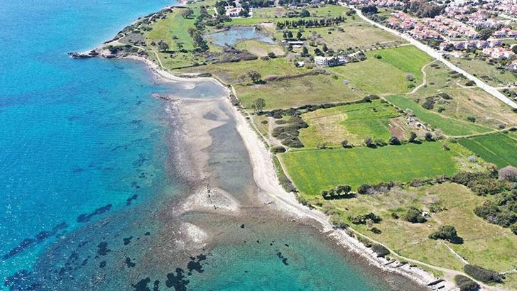 Datça'da deniz çekilince görünen liman kalıntılarında belgeleme çalışmaları başladı