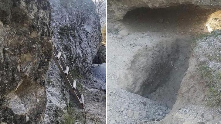 Hazine arazisinde kaçak kazı yapan 9 şüpheli suçüstü yakalandı