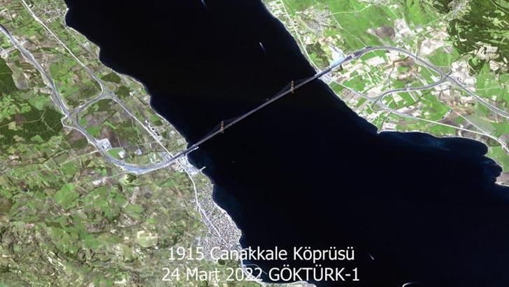 'Göktürk-1'in gözünden 1915 Çanakkale Köprüsü