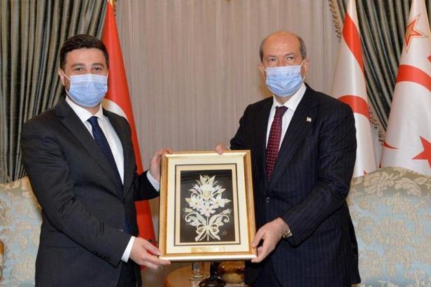 Kağıthane Belediye Başkanı Öztekin ve gazilerden KKTC Cumhurbaşkanı Tatar’a ziyaret