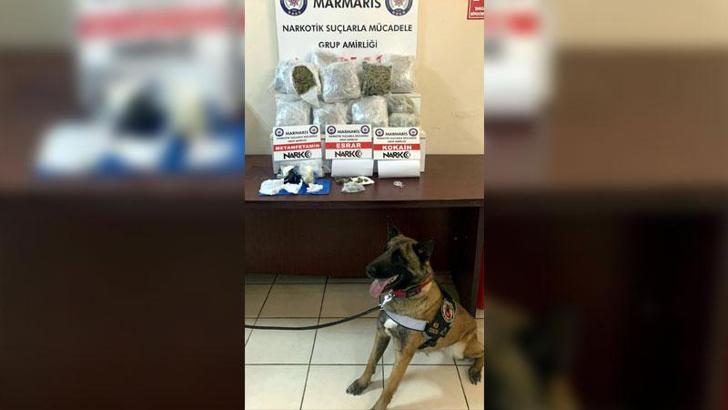 Otomobildeki 6 kilo esrarı 'Hera' buldu