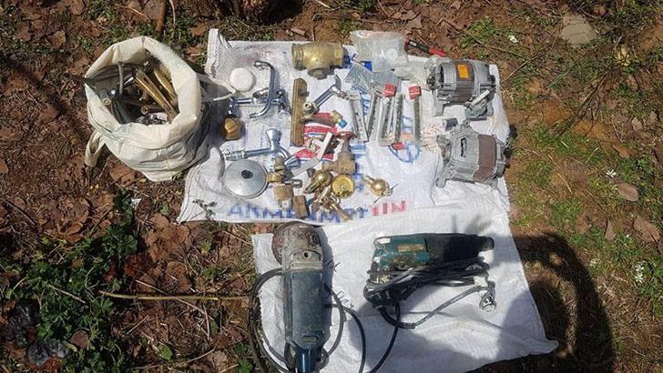 Sultanbeyli'de inşaat malzemeleri çalan hırsız yakalandı