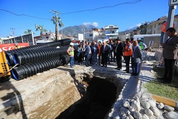 Başkan Gürün, Fethiye'deki altyapı çalışmalarını inceledi