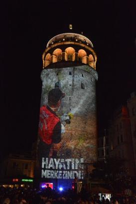 Türk Polis Teşkilatı'nın 177. yılında, Galata Kulesi'nde görsel şölen