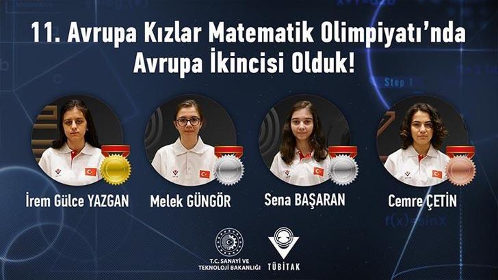 Türkiye, Avrupa Kızlar Matematik Olimpiyatı'nda Avrupa 2'ncisi oldu