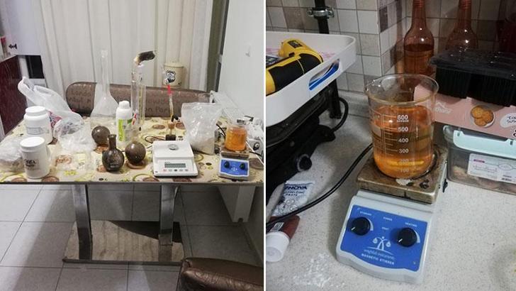 Kimyager sevgilisiyle uyuşturucu imal etti