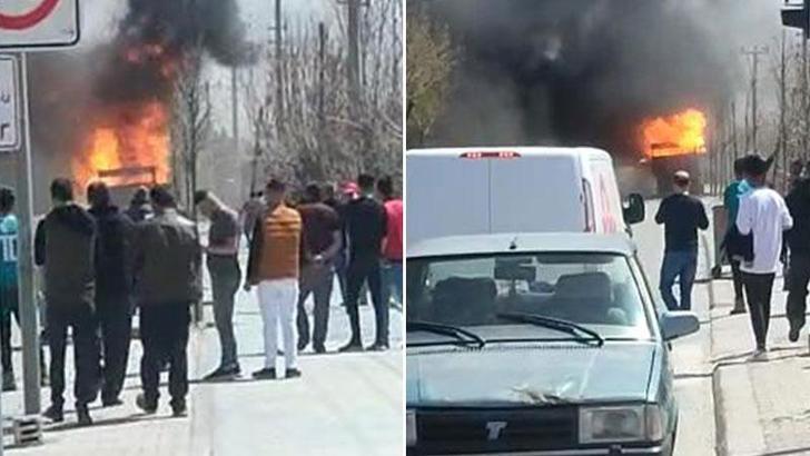 Balata temizleme spreyi yüklü kamyon, alev alev yandı