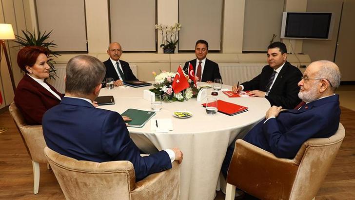 6 muhalefet partisi lideri 3'üncü kez bir araya geldi