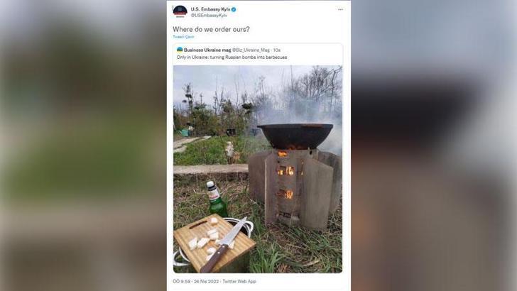 ABD’nin Kiev Büyükelçiliği’nden esprili paylaşım