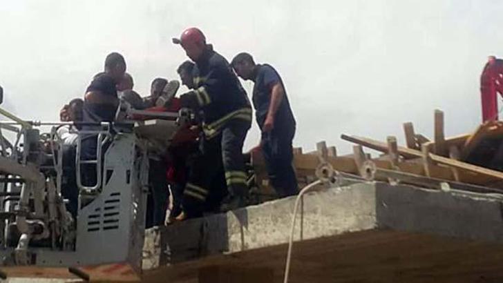 Konya'da inşaatta çökme: 2 yaralı
