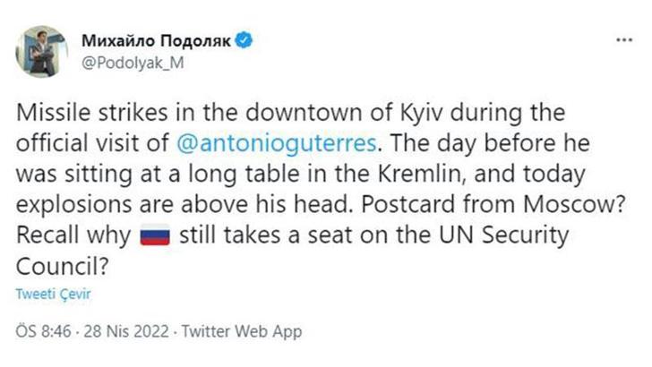 Ukrayna’nın başkenti Kiev’e füze saldırısı