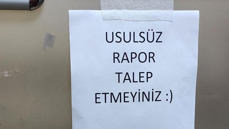 Doktorlar, tatili uzatmak için rapor talep edenlere tepki gösterdi