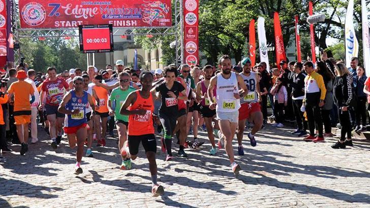 Uluslararası Edirne Maratonu renkli görüntülere sahne oldu
