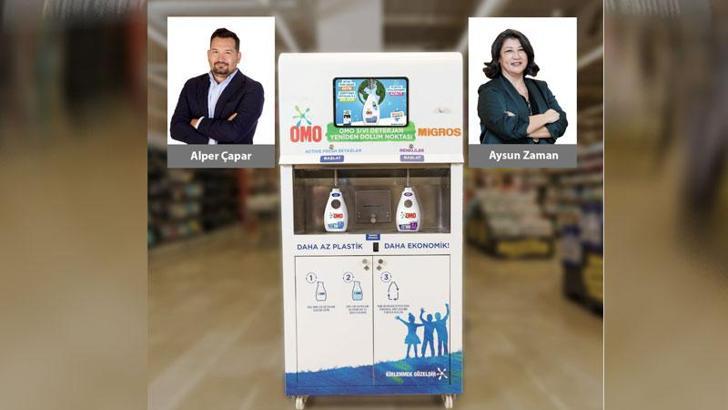 OMO ve Migros iş birliğiyle tüketiciler de plastik ayak izini azaltıyor