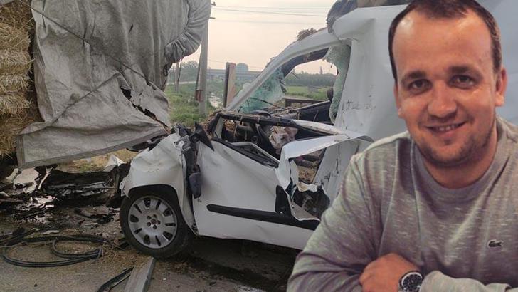 Saman yüklü kamyona arkadan çarpan sürücüsü bir gün sonra hayatını kaybetti