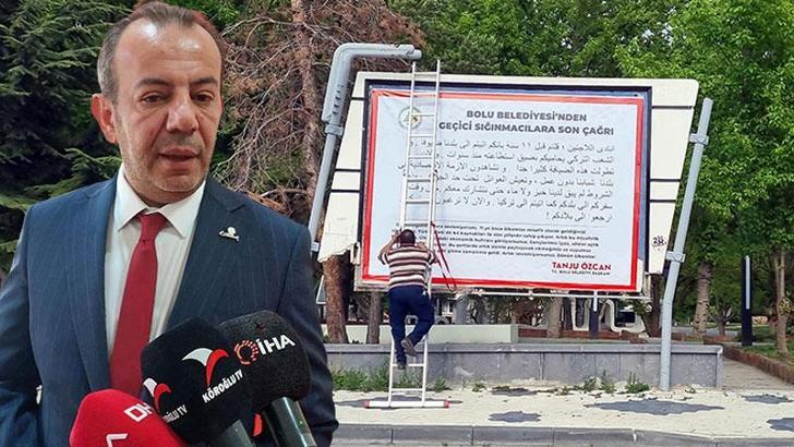 Tanju Özcan'ın ilanları 'nefret ve ayrımcılık' suçlamasıyla kaldırıldı