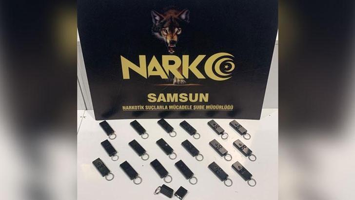 Samsun'da 19 adet anahtarlık şeklinde suikast tabancası yakalandı