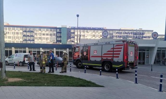 Ege Üniversitesi Hastanesi'nde çıkan yangın söndürüldü
