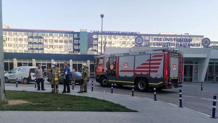 Ege Üniversitesi Hastanesi'nde çıkan yangın söndürüldü