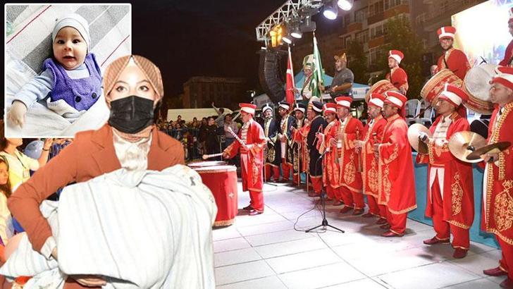 SMA hastası Alp bebek, mehter takımı gösterisiyle tedavi için Dubai'ye uğurlandı