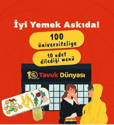 Tavuk Dünyası’ndan üniversitelileri destekleyecek “İyi Yemek Askıda” projesi