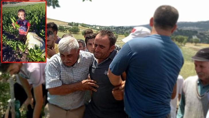 Süt toplama kamyonetinin çarptığı Miraç, son yolculuğuna uğurlandı