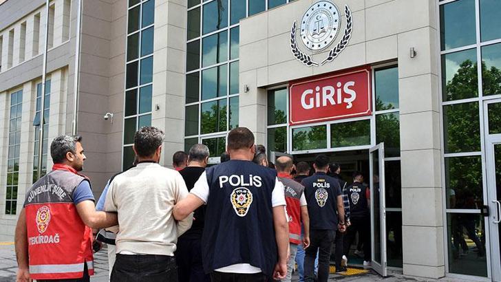 Tekirdağ merkezli HDK operasyonunda gözaltına alınan 37 şüpheli adliyede