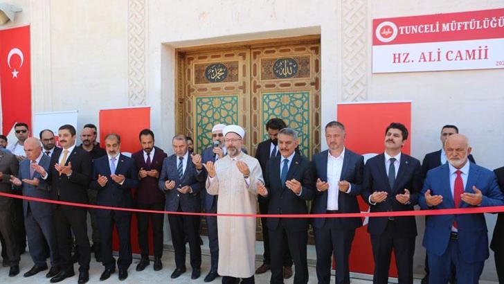 Diyanet İşleri Başkanı Erbaş Tunceli’de cemevi ziyaret etti, Hz. Ali Camisi'nin açılışını yaptı