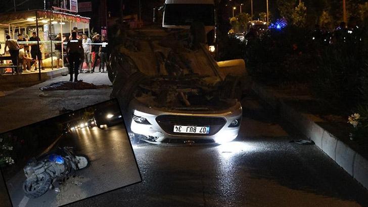 Antalya'da otomobil ile motosiklet çarpıştı: 1 ölü, 2 yaralı