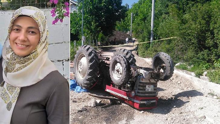 Devrilen traktörün sürücüsü öldü, annesi yaralı