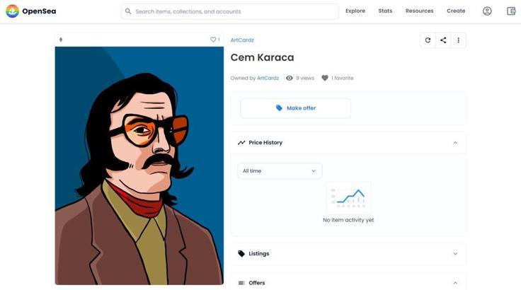 Cem Karaca’nın NFT portresine mahkeme engeli