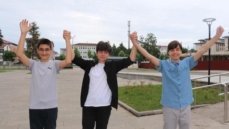 Ordu'da 3 öğrencinin LGS'de tam puan sevinci