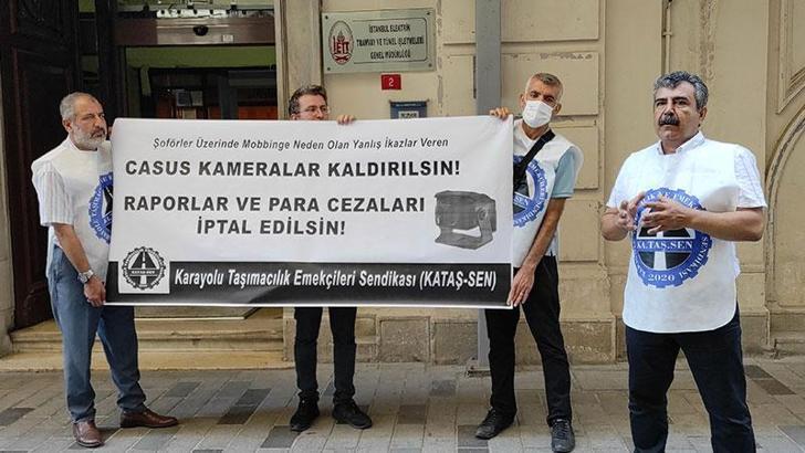 İETT önünde "casus kamera" açıklaması