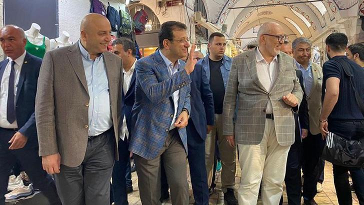 İBB Başkanı Ekrem İmamoğlu Kapalıçarşı'yı ziyaret etti