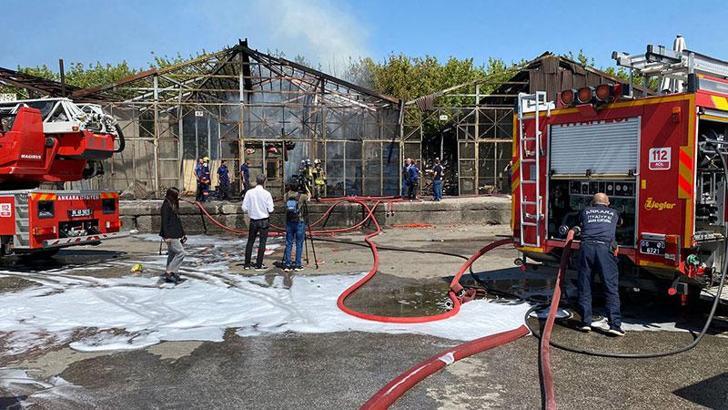 Ankara toptancı halinde yangın