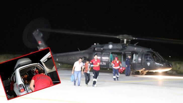 Polis helikopteri, ameliyat olması gereken Muhammed için havalandı