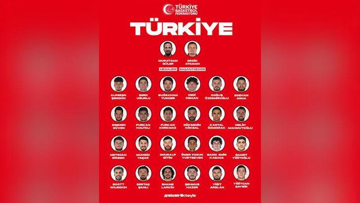 A Milli Erkek Basketbol Takımının geniş kadrosu açıklandı