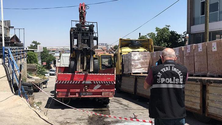 Forkliftin altında kalan operatör hayatını kaybetti