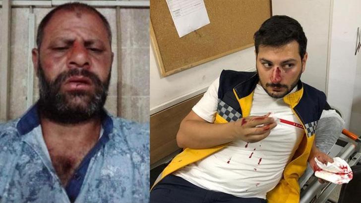 Ambulans şoförünün burnunu kıran motosikletli tutuklandı