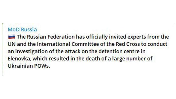 Rusya’dan Olenivka saldırısına ilişkin BM’ye soruşturma daveti